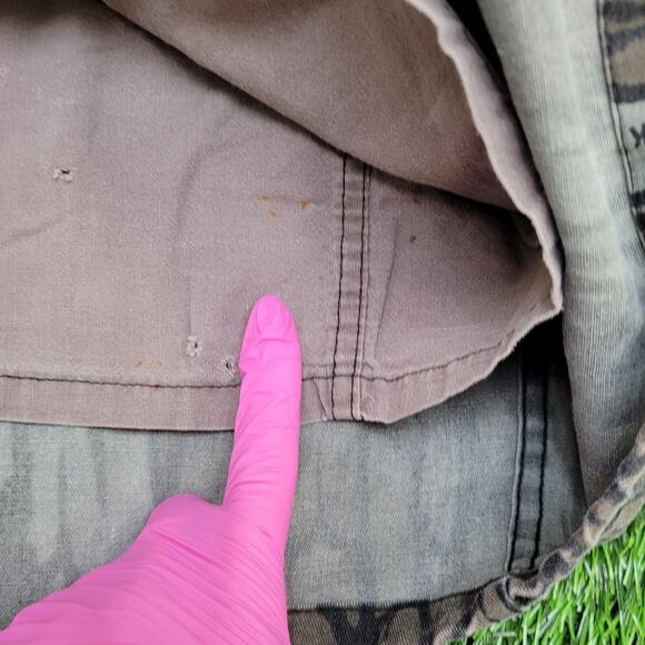 Vintage 90s Treebark Hunting Jacket Medium 24x30 Game-Pouch - Picture 9 of 16